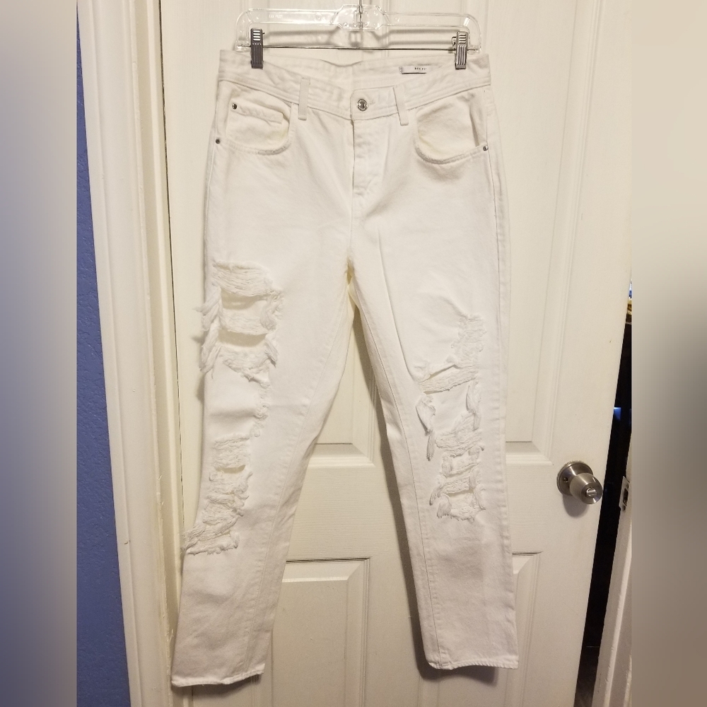Guess Boy Fit Jeans Women's Color White Size 28
